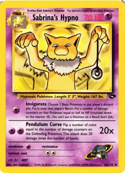 Pokemon TCG Sabrina's Hypno Gym Challenge Uncommon Card 56/132 VLP - Image 1