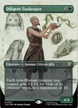 Diligent Zookeeper (Borderless) - FOIL - R Avatar: The Last Airbender 327 - MTG - Image 1