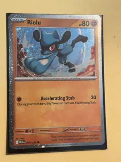 Pokemon Riolu Cosmos Holo 076/132 Mega Evolution Promo - Image 1