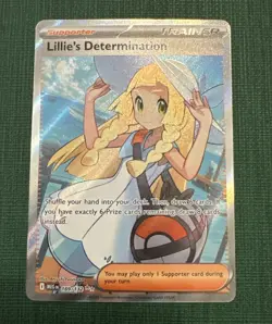 Pokemon Mega Evolution Full Art Lillie's Determination 169/132 Secret Rare - Image 1