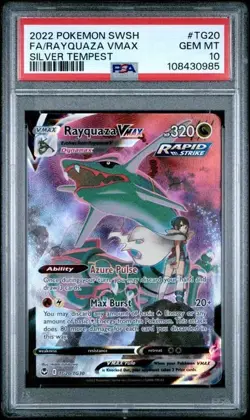 PSA 10 RAYQUAZA VMAX TG20/TG30 SILVER TEMPEST 2022 POKEMON TRAINER RARE - Image 1