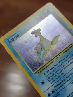 PL* - Lapras 10/62 Fossil Set Holo Foil Rare Vintage 1999 Pokemon CARD - Image 3