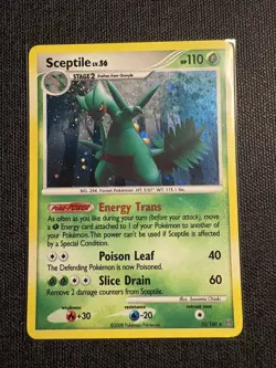 Pokemon TCG Sceptile LV. 56 Holo Rare 10/100 Stormfront 2008 LP - Image 1