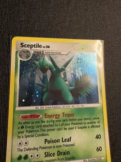 Pokemon TCG Sceptile LV. 56 Holo Rare 10/100 Stormfront 2008 LP - Image 3