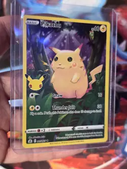 Pokemon TCG Celebrations Pikachu Holo Card 005/025 25th Anniversary - Image 2