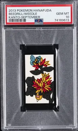 2013 POKEMON HANAFUDA KANTO SEPTEMBER BEEDRILL/WEEDLE PSA 10 - Image 1