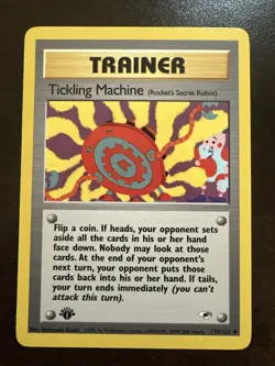 Pokemon TCG Tickling Machine Gym Heroes 119/132 Regular 1st Edition Uncommon LP - Image 1