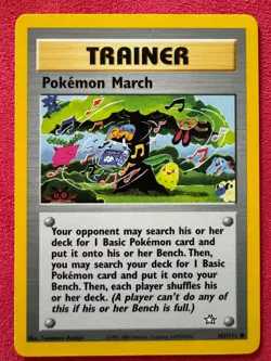 Pokemon March 102/111 Neo Genesis Trainer Pokemon TCG LP - Image 1