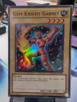 YuGiOh! Gem-Knight Garnet HA05-EN001 Super Rare - Image 1