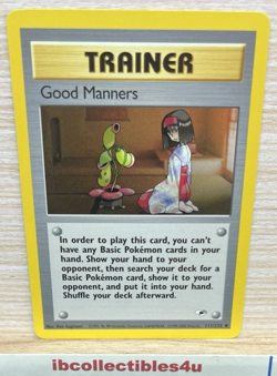 POKEMON CARD GOOD MANNERS 111/132 TRAINER GYM HEROES 2000 WOTC NM - Image 1