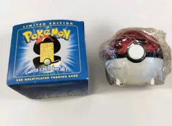 SIGNED Pokemon TCG Burger King Mewtwo #150 23k Gold-Plated Card in Pokeball 1999 - Image 2