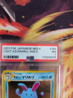 Pokemon Card Light Azumarill Helles Neo Destiny Holo Darkness Japanese PSA 7 - Image 4