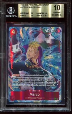 Marco OP02-018 R BGS 10 Paramount War One Piece Card - Image 1