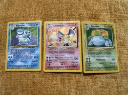 Pokemon TCG Base Set Charizard, Blastoise, Venusaur MP-HP READ DESCRIPTION - Image 1