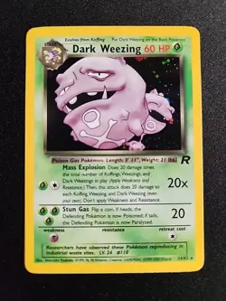 Pokemon TCG Dark Weezing Team Rocket 14 Holo Unlimited Holo Rare NM - Image 1