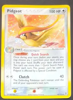 POKEMON PIDGEOT 16/112 EX FIRERED AND LEAFGREEN HOLO PACKET TO SLEEVE MINT - Image 1