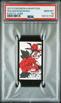 2013 POKEMON HANAFUDA KANTO JUNE GOLDEEN/SEAKING PSA 10 - Image 1