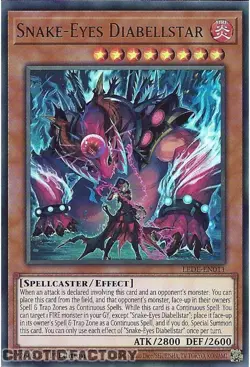 YUGIOH TCG LEDE-EN011 Snake-Eyes Diabellstar Ultra Rare 1st Edition NM - Image 1