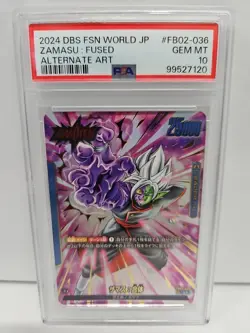 Dragon Ball Fusion World Card FB02-036 Zamasu L Parallel Japanese FB02-036 PSA10 - Image 1