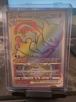 Mewtwo VSTAR Secret - Pokemon GO - 79/78 | Rainbow Secret Rare | Near Mint+ - Image 1