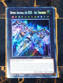 YUGIOH Divine Arsenal AA-ZEUS - Sky Thunder (PHRA-EN045) Secret Rare 1st Ed NM - Image 1