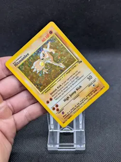 Hitmonlee 7/62 Holo Fossil Set Pokemon Card WOTC LP/Played - Image 2