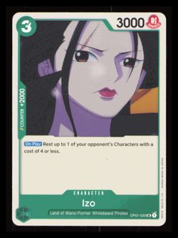 One Piece Card Game - Izo OP01-033 UC Romance Dawn English NM - Image 1