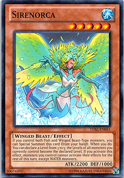 Sirenorca LVAL-EN041 Yu-Gi-Oh! Card Light Play Unlimited - Image 1