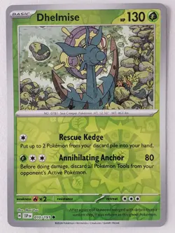 REVERSE HOLO Dhelmise 010/191 NM - Surging Sparks Pokemon Card $2 Combined Ship - Image 1
