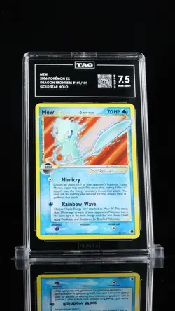 Pokemon Mew Gold Star EX Dragon Frontiers Holo Ultra Rare #101 TAG 7.5 NM - Image 3