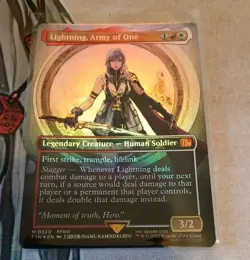 Lightning, Army of One (0320) Borderless FOIL Final Fantasy MTG MINT - Image 1