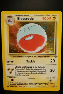 Electrode - 2/64 Jungle Unlimited Holo Rare Pokemon - NM - Image 1