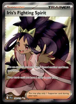 Pokemon TCG SV09: Journey Together #180/159 Iris's Fighting Spirit NM - Image 1