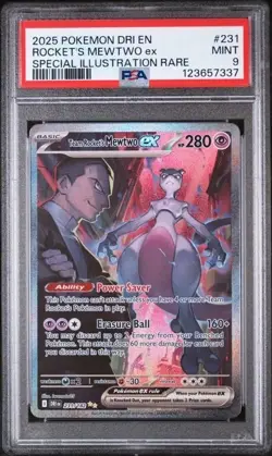 ROCKET'S MEWTWO #231 PSA 9 • 2025 POKEMON DESTINED RIVALS SPEC ILLUSTRATION RARE - Image 1