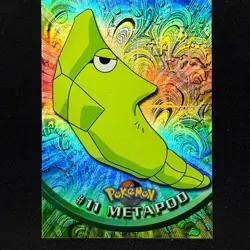 topps Pokemon TV Animation Edition Series 1 Rainbow Holo Foil #11 Metapod - Image 1