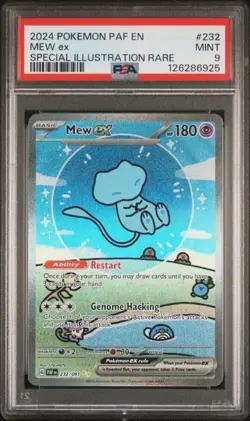 2024 POKEMON PAF EN-PALDEAN FATES SPECIAL ILLUSTRATION RARE #232 MEW EX PSA 9 - Image 1