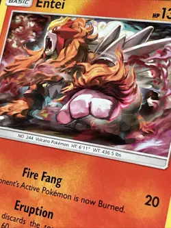 2018 Pokemon SM Lost Thunder 47/214 Entei Holo - Image 2