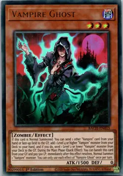 Yugioh Vampire Ghost BACH-EN015 1st Edition Ultra Rare NM - Image 1