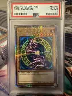 2023 Yu-Gi-Oh 25th Anniversary Tin Dark Magician PSA 8 NM - Image 1