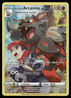 Pokemon Cards Hisuian Arcanine TG08/TG30 Lost Origin Trainer Gallery Holo NM - Image 1