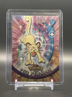 Topps Pokemon Persian #53 TV Animation Edition Non Holo Green Logo 1999 NM - Image 1