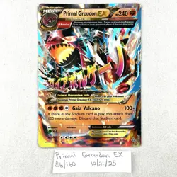 Primal Groudon EX 86/160 Primal Clash Pokemon TCG Full Art - Image 1