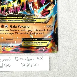 Primal Groudon EX 86/160 Primal Clash Pokemon TCG Full Art - Image 2