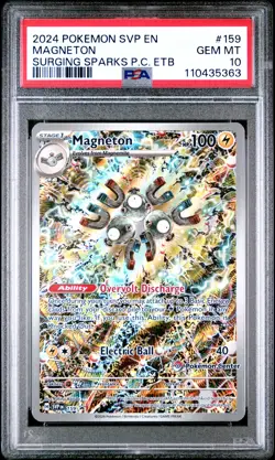 2024 POKEMON SVP EN-SV BLACK STAR PROMO #159 MAGNETON PSA 10 - Image 1