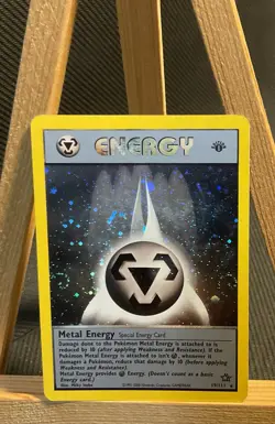 Metal Energy - 19/111 - Pokemon Neo Genesis 1st Edition WOTC - DOUBLE SWIRL LP - Image 1
