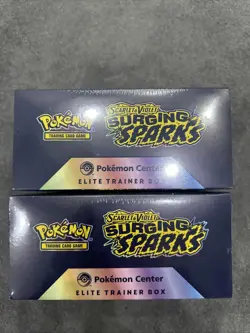 2x Pokemon TCG: Scarlet & Violet-Surging Sparks Pokemon Center Elite Trainer Box - Image 2