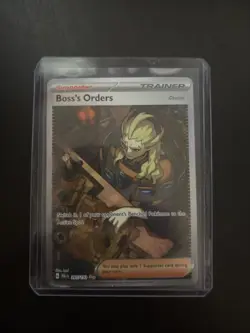 Pokemon TCG Boss's Orders 265/193 SIR, Paldea Evolved Sv02, NM Condition - Image 1