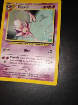 Carta Pokemon Card Espeon 1/75 Eng Neo Discovery - Image 3