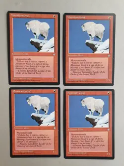 Mountain Goat x4 PLAYSET , MTG Ice Age (1995), Common Red Creature NM - Image 1