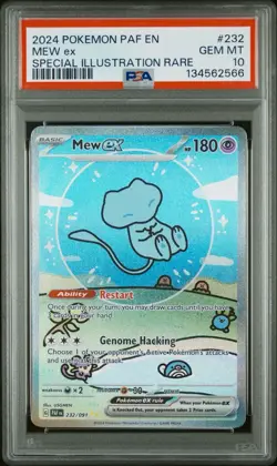 Pokemon Mew EX Bubble Mew PSA 10 Gem Mint 232/091 Sir SV Paldean Fates 2024 - Image 1